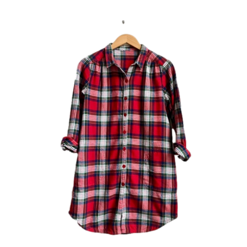 Red Plaid Flannel grunge style Dress